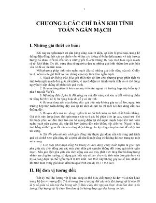 Giáo trình Ngắn mạch điện tử - Chương 2: Các chỉ dẫn khi tính toán ngắn mạch