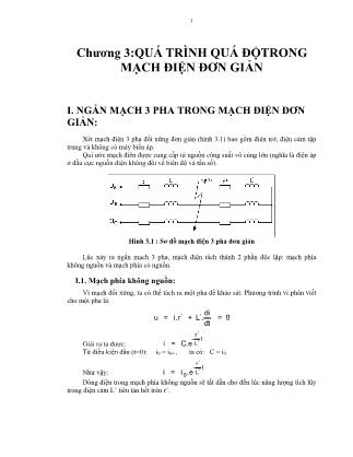 Giáo trình Ngắn mạch điện tử - Chương 3: Quá trình quá độ trong mạch điện đơn giản