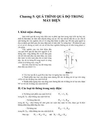 Giáo trình Ngắn mạch điện tử - Chương 5: Quá trình quá độ trong máy điện