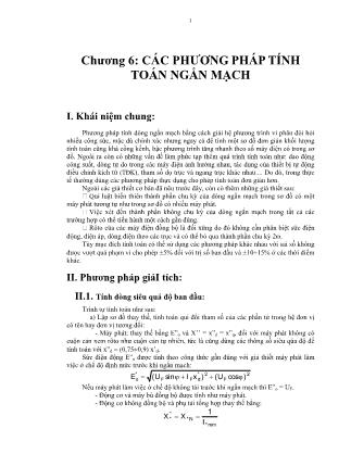 Giáo trình Ngắn mạch điện tử - Chương 6: Các phương pháp tính toán ngắn mạch