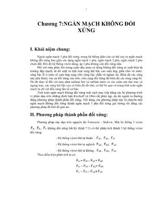 Giáo trình Ngắn mạch điện tử - Chương 7: Ngắn mạch không đối xứng