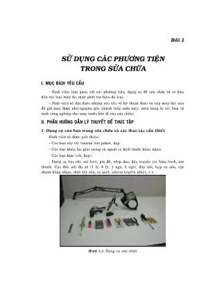 Giáo trình Sửa chữa điện - Bài 1: Sử dụng các phương tiện trong sửa chữa