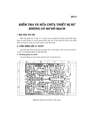 Giáo trình Sửa chữa điện - Bài 5: Kiểm tra và sửa chữa thiết bị hư không có sơ đồ mạch