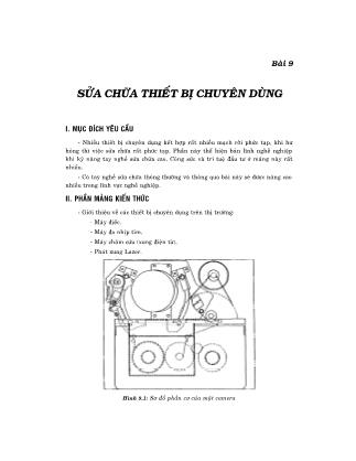 Giáo trình Sửa chữa điện - Bài 9: Sửa chữa thiết bị chuyên dùng