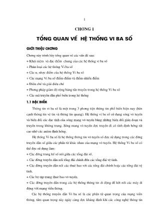 Giáo trình Thông tin vi ba vệ tinh - Chương 1: Tổng quan về hệ thống vi ba số