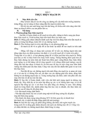 Tài liệu Hướng dẫn thực tập công nhân - Xưởng điện tử - Bài 5: Thực hiện mạch in