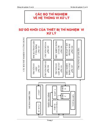 Tài liệu Thí nghiệm vi xử lý - Bài 1: Thiết bị chính μPTS-31 (Microprocessor trainning system-31)