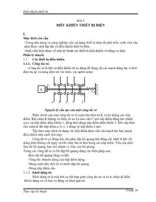 Tài liệu Thực tập làm mạch - Bài 2: Điều khiển thiết bị điện