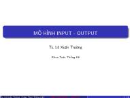 Bài giảng Đại số tuyến tính - Chương 6: Mô hình Input - Output