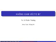 Bài giảng Đại số tuyến tính - Chương 7: Không gian véctơ Rᴺ