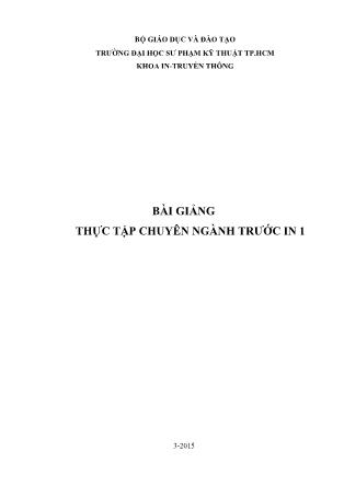 Bài giảng Thực tập chuyên ngành trước in 1