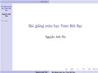Bài giảng Toán rời rạc - Chương 7: Đại số Bool
