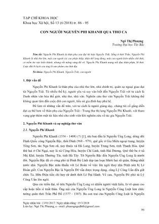 Con người Nguyễn Phi Khanh qua thơ ca
