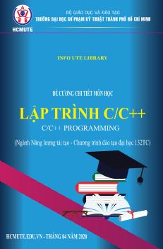 Đề cương chi tiết môn Lập trình C/C++