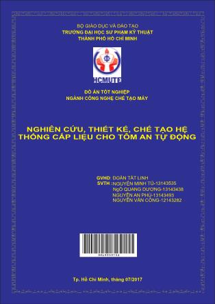 Đồ án Nghiên cứu, thiết kế, chế tạo hệ thống cấp liệu cho tôm an tự động