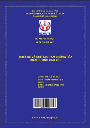 Đồ án Thiết kế và chế tạo tấm chống lóa trên đường cao tốc
