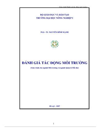 Giáo trình Ðánh giá tác động môi trường