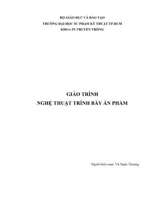 Giáo trình Nghệ thuật trình bày ấn phẩm
