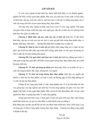 Giáo trình Vi sinh công nghiệp (Phần 1)
