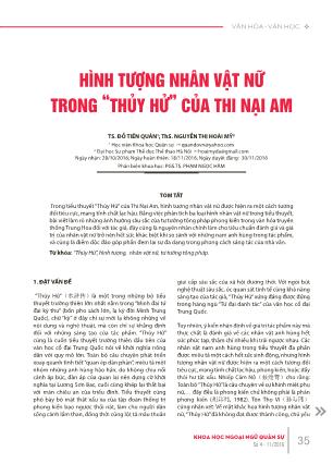 Hình tượng nhân vật nữ trong “Thủy Hử” của Thi Nại Am