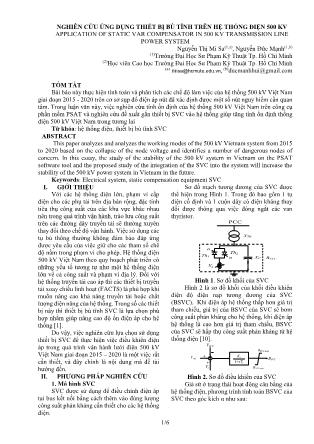 Nghiên cứu ứng dụng thiết bị bù tĩnh trên hệ thống điện 500 kv