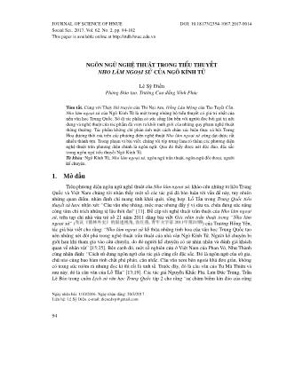 Ngôn ngữ nghệ thuật trong tiểu thuyết nho lâm ngoại sử của Ngô Kính Tử
