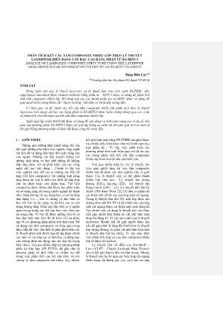 Phân tích kết cấu tấm composite nhiều lớp theo lý thuyết Layerwise biến dạng cắt bậc Cao Bằng phần tử es-mitc3