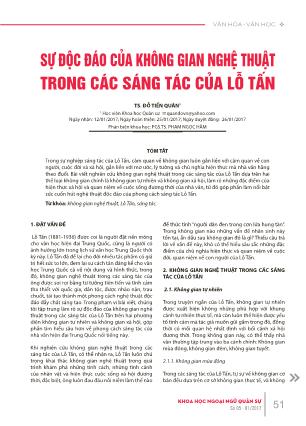 Sự độc đáo của không gian nghệ thuật trong các sáng tác của Lỗ Tấn