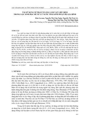 Tái sử dụng xỉ than tổ ong làm vật liệu đệm trong lọc sinh học để xử lý nước thải sinh hoạt hộ gia đình