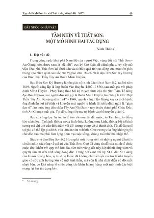 Tầm nhìn về thất sơn: Một mô hình hai tác dụng